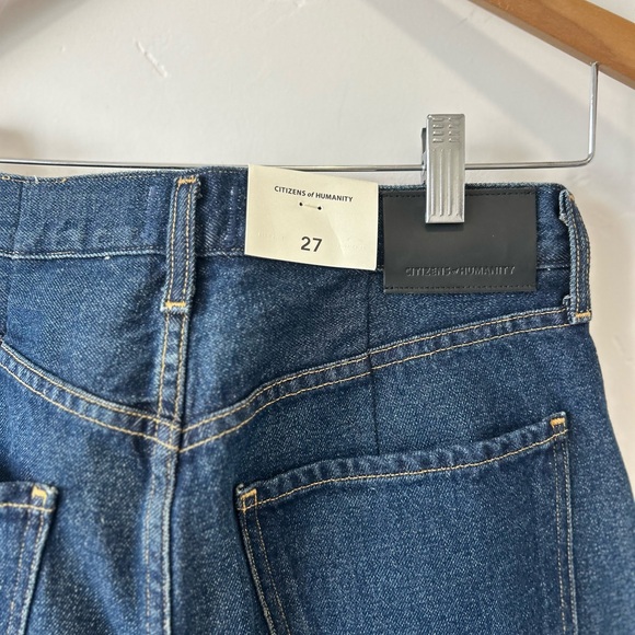 NEW Citizens of Humanity Horseshoe Barrel Jeans Cropped Wide Leg Denim BRAVO 27 - Picture 6 of 9